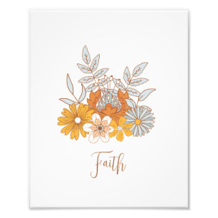 Foto Poster de Arte de Parede Floral Personalizada