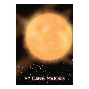 Foto Pôster de arte espacial do Sol VY Canis Majoris.