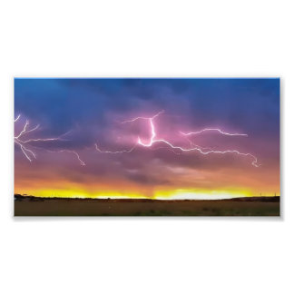 Foto Poster de Arte Fotográfico de Relâmpago na Parede