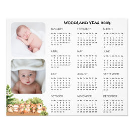 Foto Poster de Calendário Fotográfico do Woodland Baby 