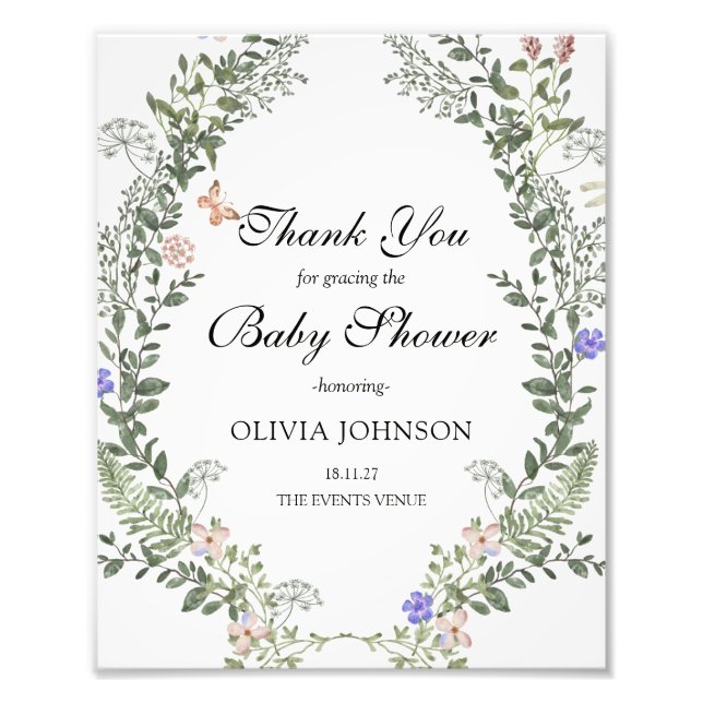 Foto Poster de Chá de fraldas neutro do gênero do boho  (Frente)