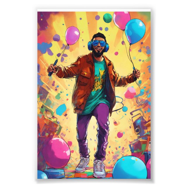 Foto poster de concerto de hip hop dos anos 90 (Frente)