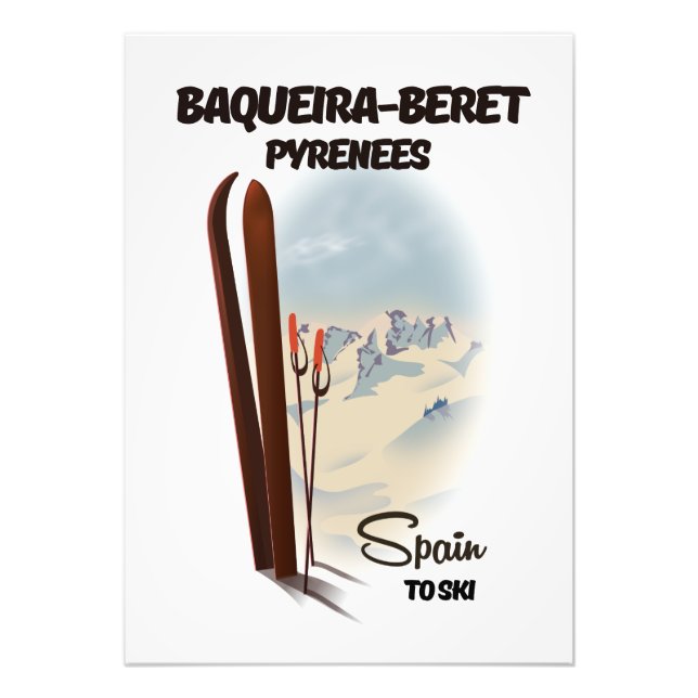 Foto Poster de esqui de Baqueira-Beret. (Frente)