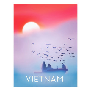 Foto poster de férias ao sol da noite do Vietname