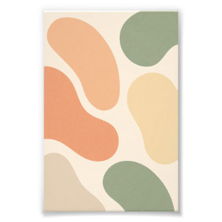 Foto Poster de Formas de Abstrato Retroativo