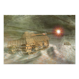 Foto Poster de guerra cibernética