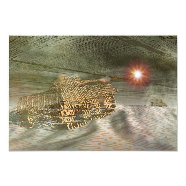 Foto Poster de guerra cibernética (Frente)