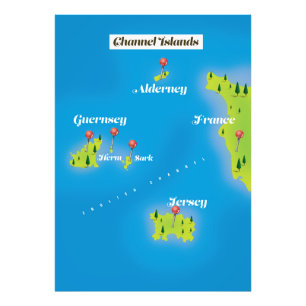 Foto poster de Mapa das Ilhas do Canal.