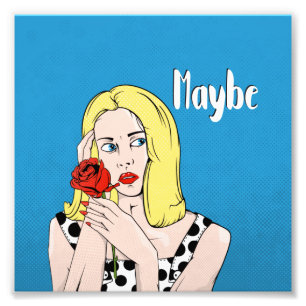 Foto Poster de Retro Talvez Mulher