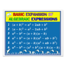 Poster de sala de aula de álgebra e matemática - O