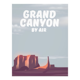 Foto Pôster de viagem vintage do Grand Canyon de avião.
