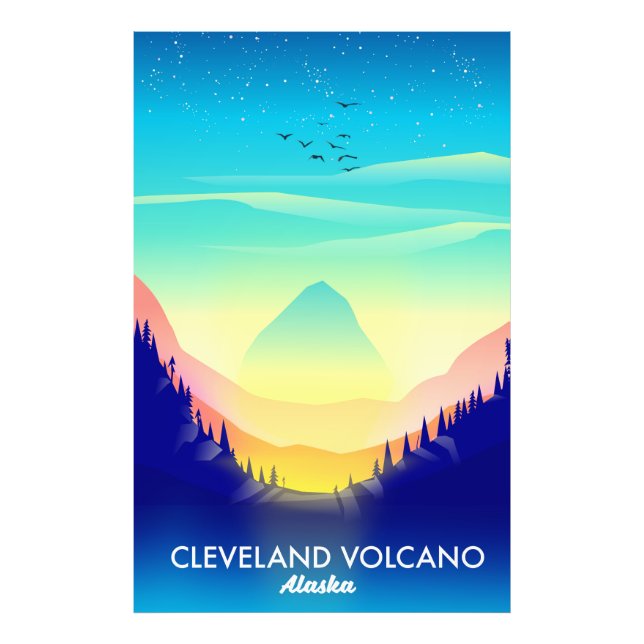 Foto Poster de viagens Cleveland Volcano Alaska (Frente)