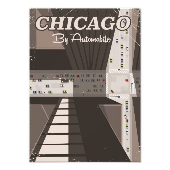 Foto Poster de viagens da cidade de Chicago (Frente)