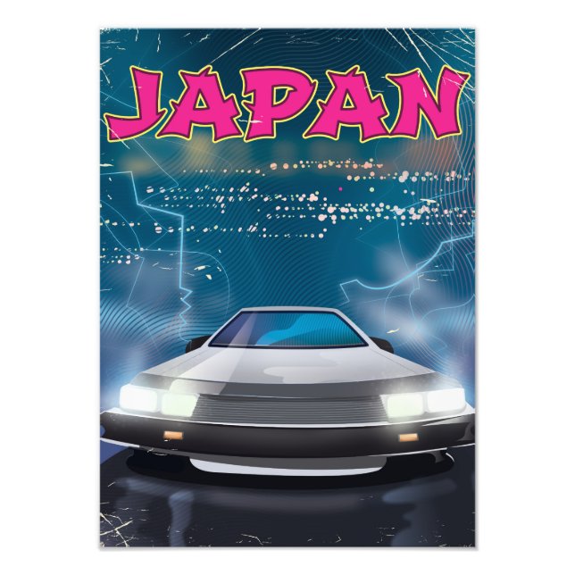 Foto Poster de viagens de carro do Japão (Frente)