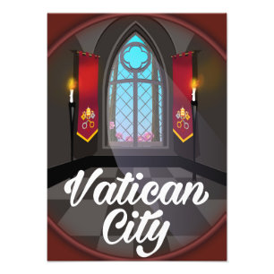 Foto poster de viagens de desenhos da cidade Vaticano