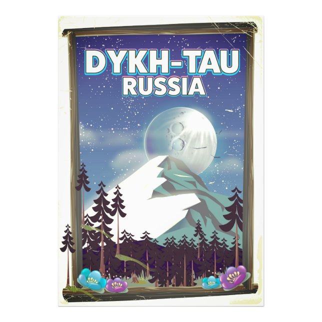 Foto Poster de viagens de Dykh-Tau Rússia. (Frente)