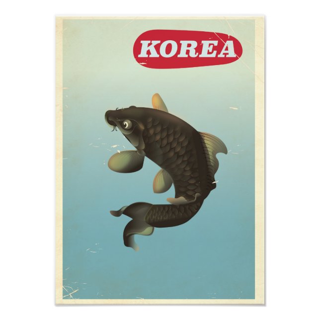 Foto Poster de viagens de estilo de vintage da Coreia K (Frente)