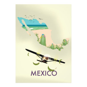 Foto Poster de viagens de Mapa do México