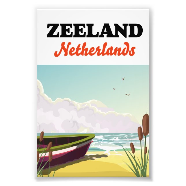 Foto Poster de viagens de praia na Holanda (Frente)