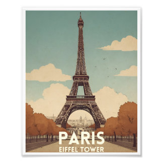 Foto Poster de viagens de Torre Eiffel de Paris | POSTE