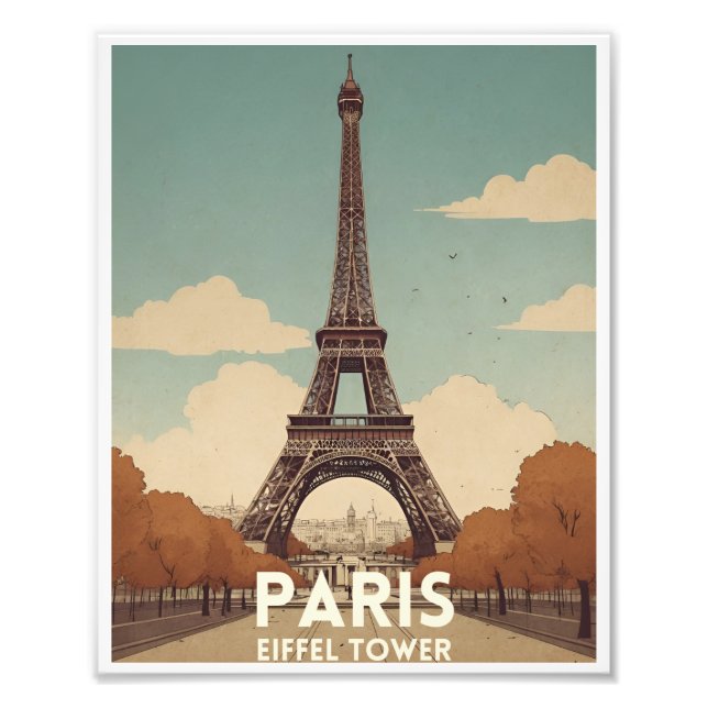 Foto Poster de viagens de Torre Eiffel de Paris | POSTE (Frente)