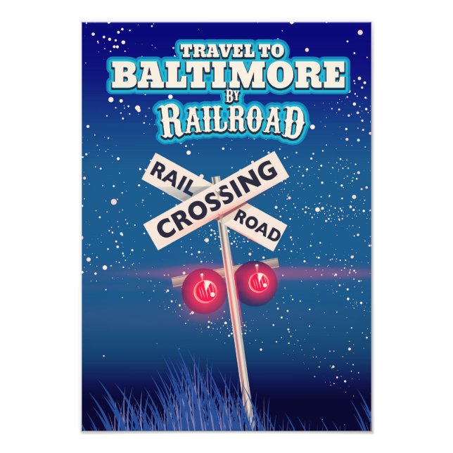 Foto Poster de viagens de travessia da ferrovia Baltimo (Frente)