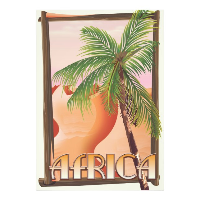 Foto Poster de viagens do deserto africano (Frente)