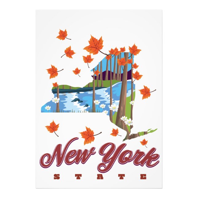 Foto Poster de viagens do Estado de Nova Iorque (Frente)