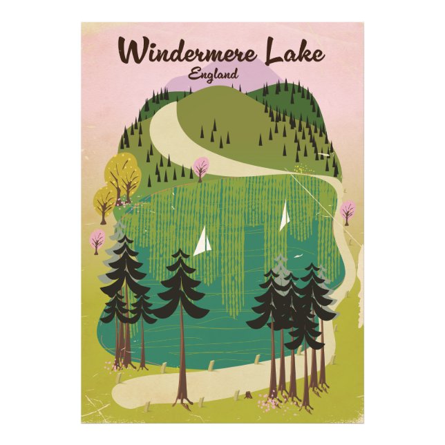 Foto poster de viagens do lago windermere (Frente)