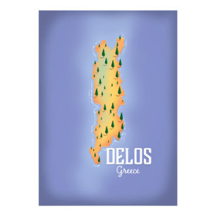 Foto poster de viagens do Mapa de Grécias Delos