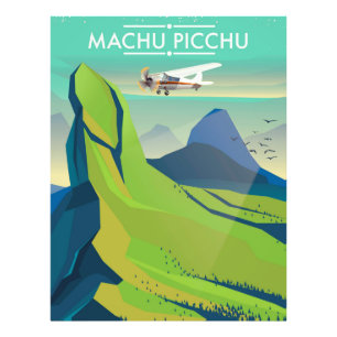 Foto poster de viagens do vôo do picchu do machu