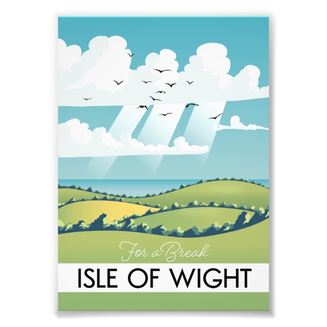Foto poster de viagens isle of wight. (Frente)