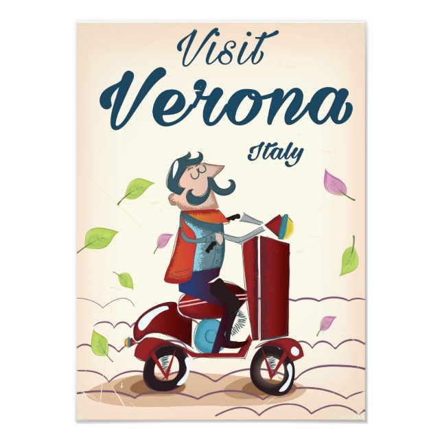 Foto Poster de viagens patinete italiano Verona (Frente)