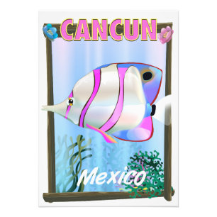 Foto Poster de viagens tropical mexicano de Cancun