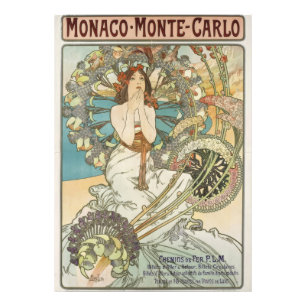 Foto Poster de Vintage Mont-Carlo por Alphonse Mucha