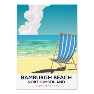 Foto Poster do trem de Northumberland da praia de