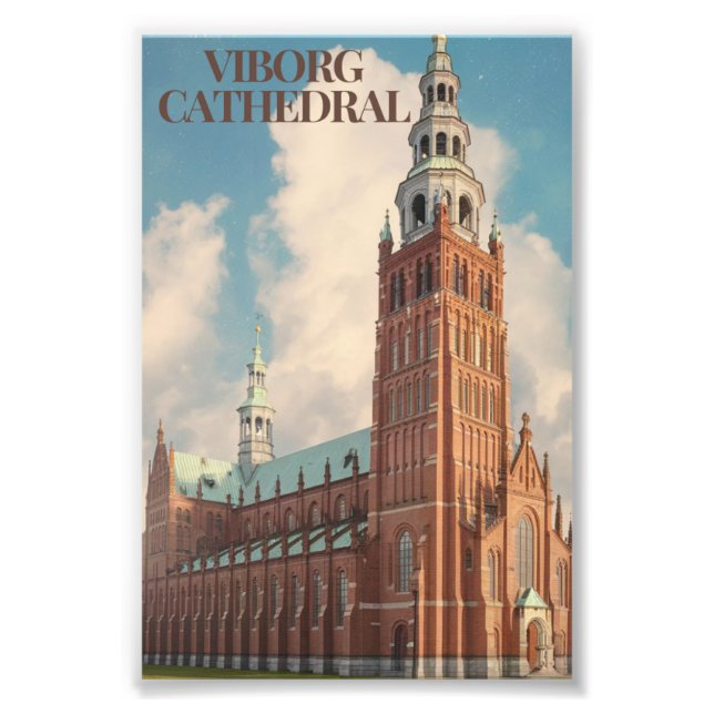 Foto Poster estética da Catedral de Viborg (Frente)
