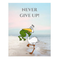 Poster Inspiracional Engraçado de Sapo