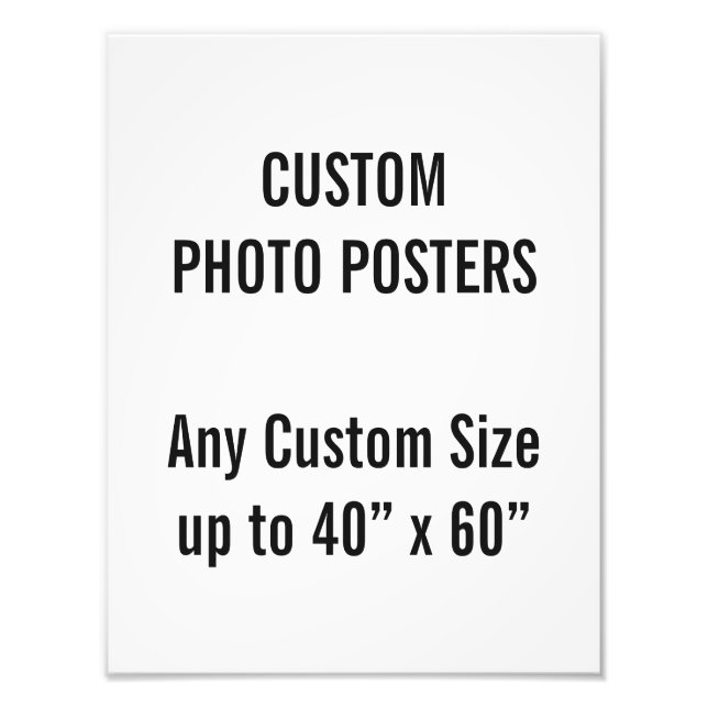 Foto Poster personalizado de 10" x 13", até 40" x 60" (Frente)