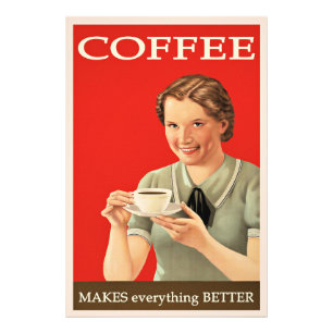 Foto Poster vintage - Café torna tudo melhor