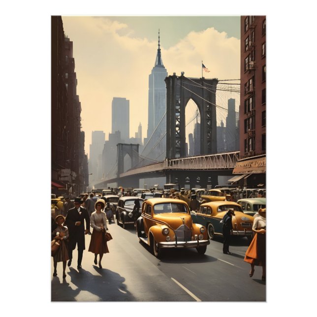 Foto Poster vintage de Nova Iorque (Frente)