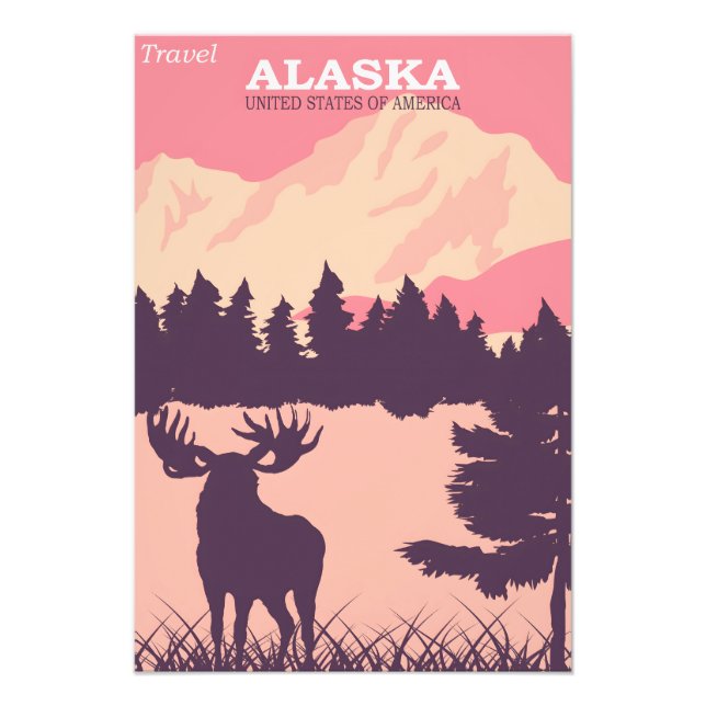 Foto Poster vintage do Alasca (Frente)