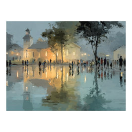 Foto Praça da Igreja ao Anoite