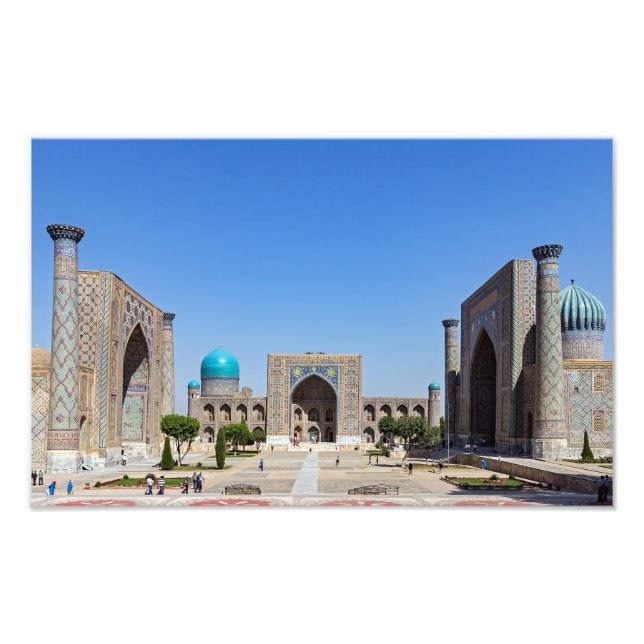 Foto Praça Registan - Samarkand, Uzbequistão, Ásia (Frente)