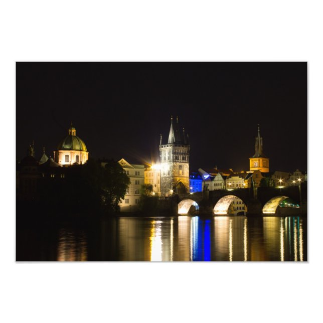 Foto Praga Cityscape à Noite (Frente)