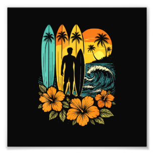 Foto Praia de Surf Retrô Pôr do Sol Tropical