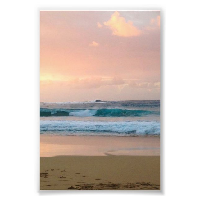 Foto Praia do pôr do sol com oceano (Frente)