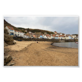Foto Praia e Frente da Vila do Porto de Staithes