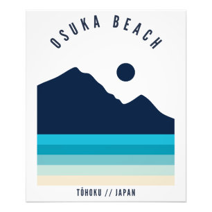 Foto Praia Osuka Tohoku Japão Retro Vintage