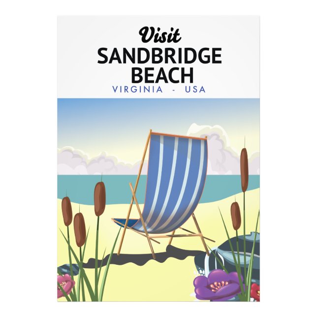 Foto Praia Sandbridge Virginia EUA, (Frente)